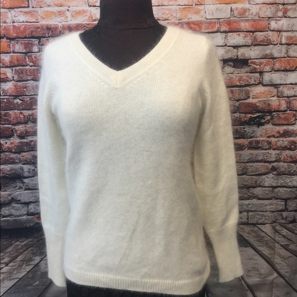 Cream Banana Republic rabbit hair sweater Cream Banana Republic rabbit hair sweater